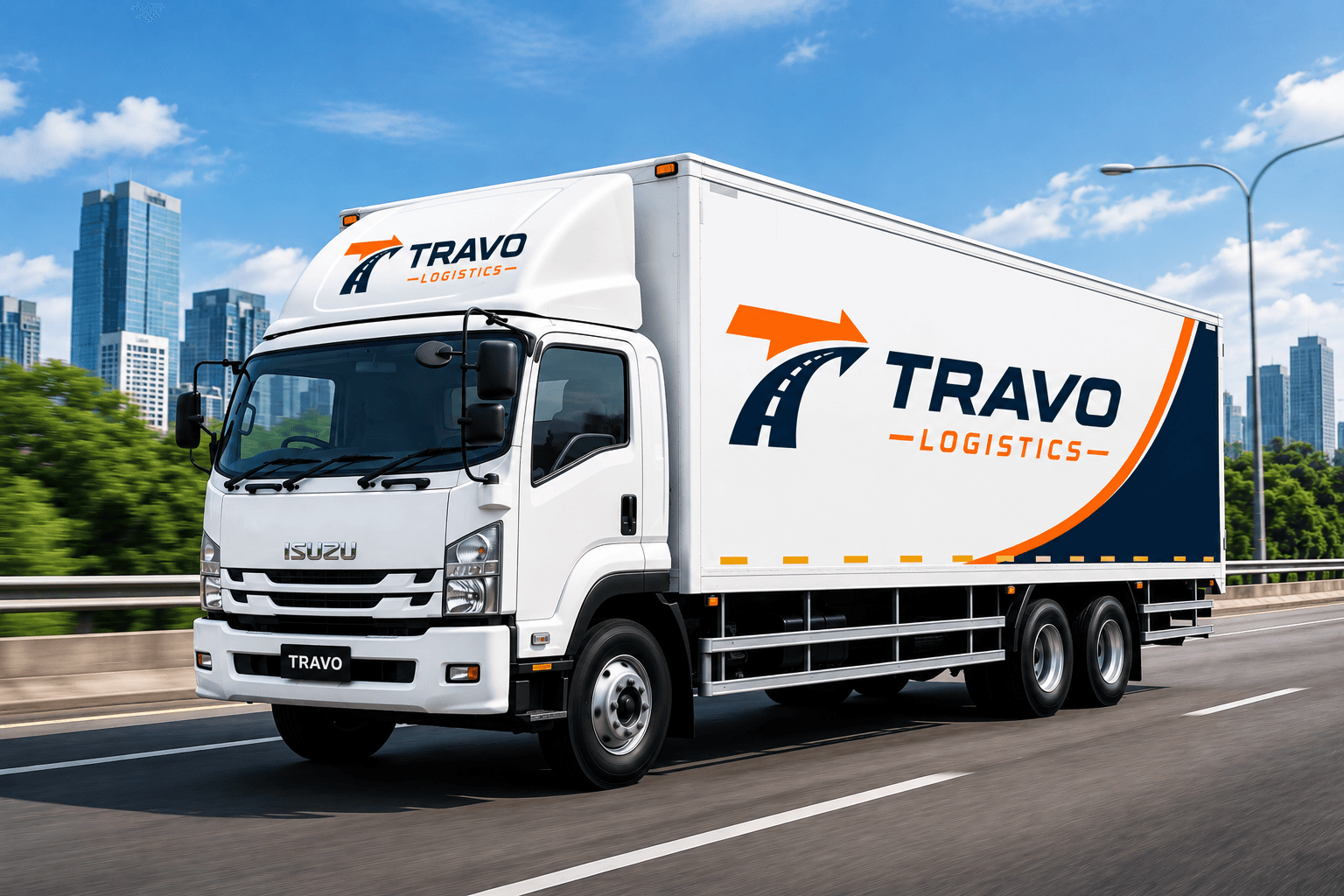 Armada Travo Logistics di jalan